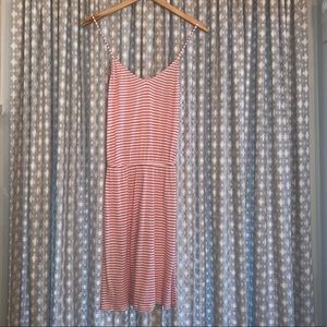 J. Crew red + white striped dress